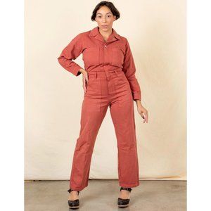 NEW Big Bud Press Everyday Jumpsuit in Clay Red